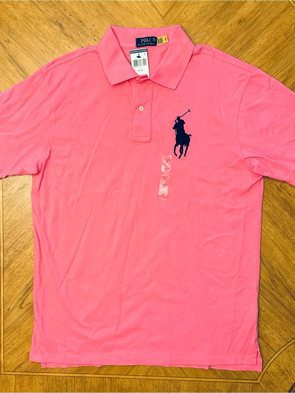 Polo Ralph Lauren Polo Shirt Men's Size LT Pink Big Pony Preppy BIG & TALL - Picture 2 of 11